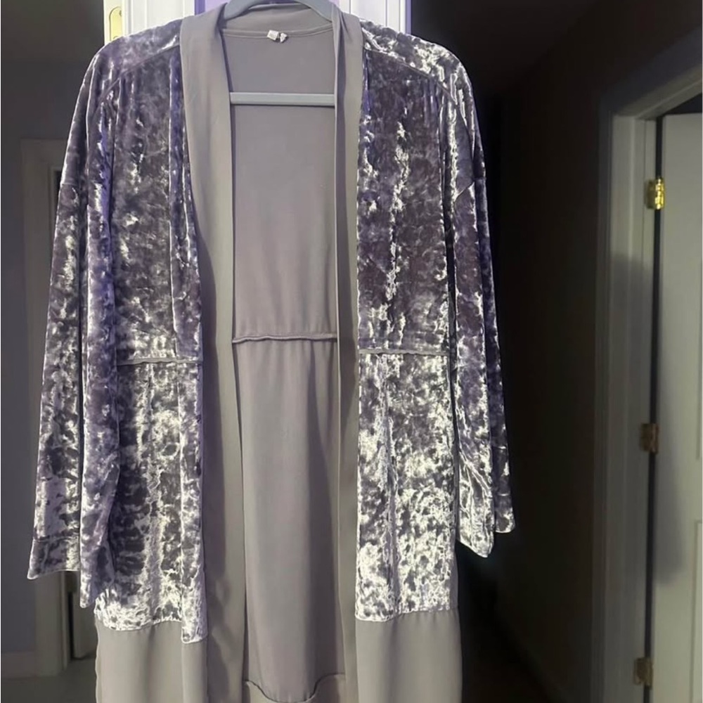 Victoria's Secret Silver Velvet Women's Robe